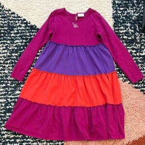 Hanna Anderson Colorful Tiered Kids Dress